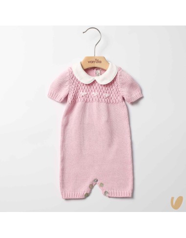 Hand embroidered love romper in wire