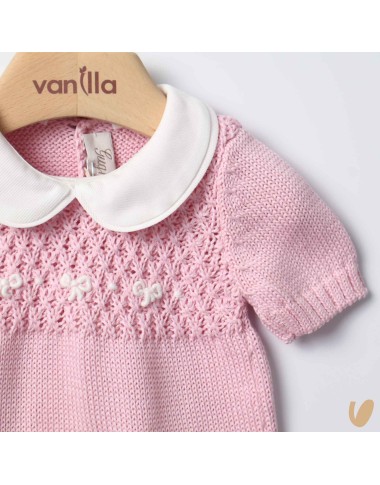 Hand embroidered love romper in wire