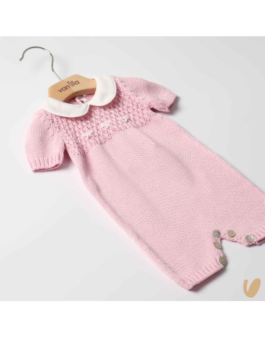 Hand embroidered love romper in wire