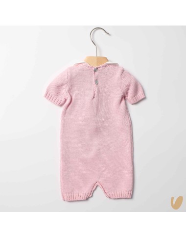 Hand embroidered love romper in wire