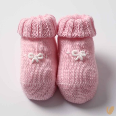 Scarpette e cuffia nodi d'amore ricamati a mano Cappello e Guanti