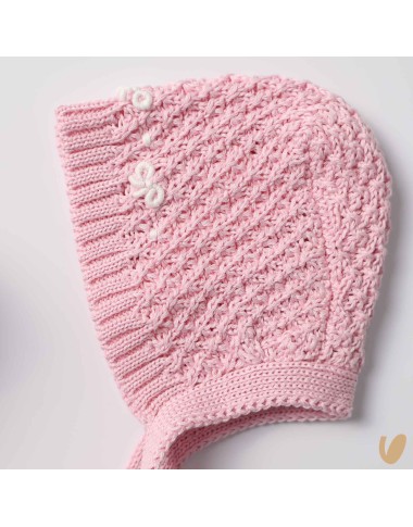 Scarpette e cuffia nodi d'amore ricamati a mano Cappello e Guanti