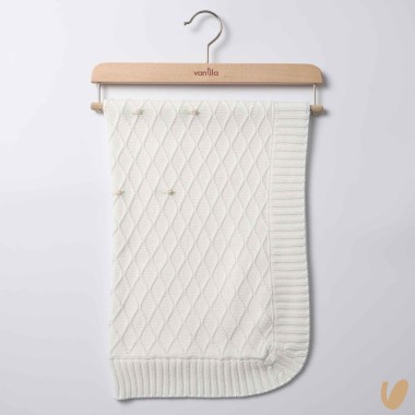 Coperta filo roselline ricamate a mano Coperta e Lenzuola