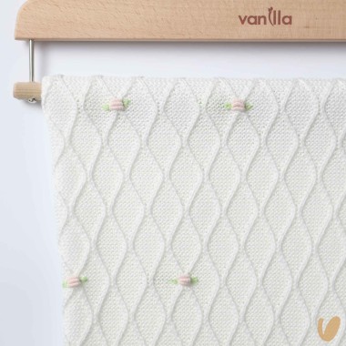 Coperta filo roselline ricamate a mano Coperta e Lenzuola