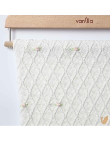 Coperta filo roselline ricamate a mano Coperta e Lenzuola