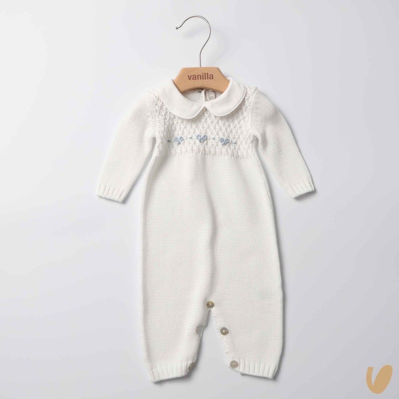 Tutina in filo nodi d'amore ricamati a mano Set Nascita e Uscita Clinica