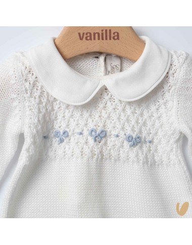 Tutina in filo nodi d'amore ricamati a mano Set Nascita e Uscita Clinica