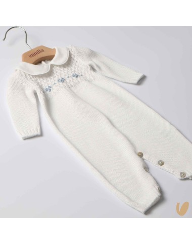 Tutina in filo nodi d'amore ricamati a mano Set Nascita e Uscita Clinica