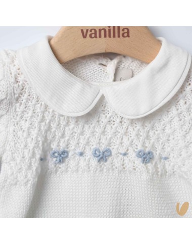 Hand embroidered love romper in wire