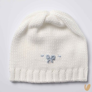 Scarpette e cappello nodo d'amore ricamato a mano Cappello e Guanti