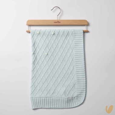 Coperta filo roselline ricamate a mano Coperta e Lenzuola