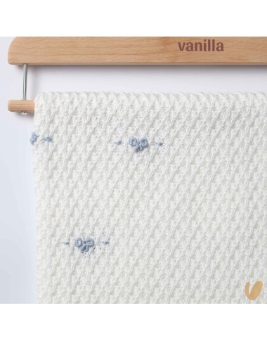 Hand embroidered love node blanket