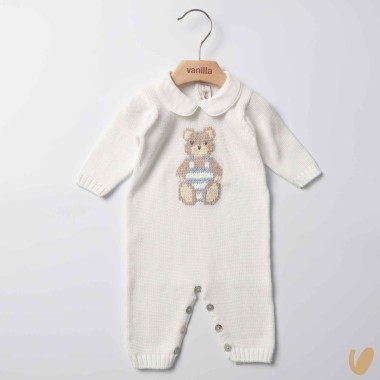 Tutina orsetto filo di cotone Set Nascita e Uscita Clinica