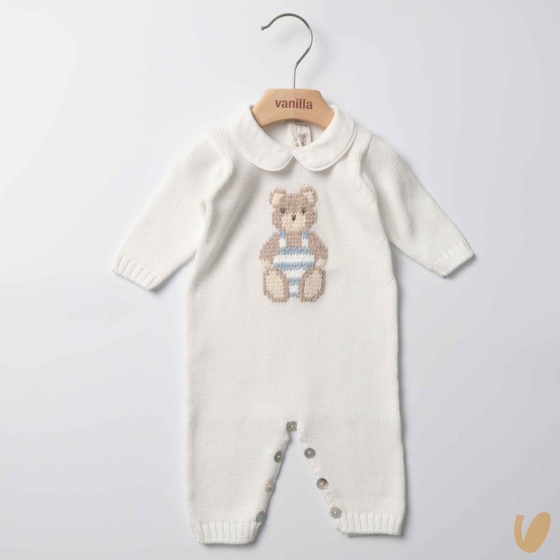 Tutina orsetto filo di cotone Set Nascita e Uscita Clinica