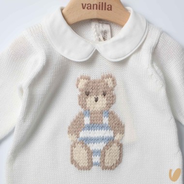 Tutina orsetto filo di cotone Set Nascita e Uscita Clinica