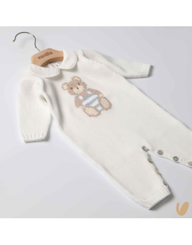 Tutina orsetto filo di cotone Set Nascita e Uscita Clinica