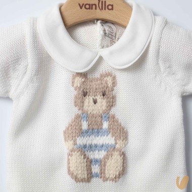 Completo orsetto filo di cotone Set Nascita e Uscita Clinica