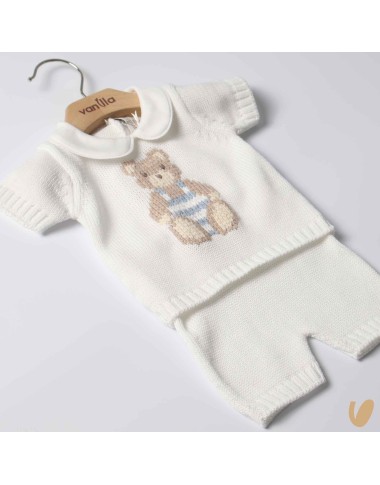 Completo orsetto filo di cotone Set Nascita e Uscita Clinica