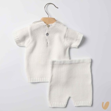 Completo orsetto filo di cotone Set Nascita e Uscita Clinica