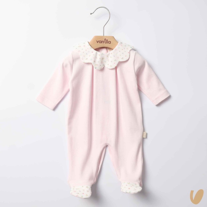 Tutina cotone piquè fiori Tutina