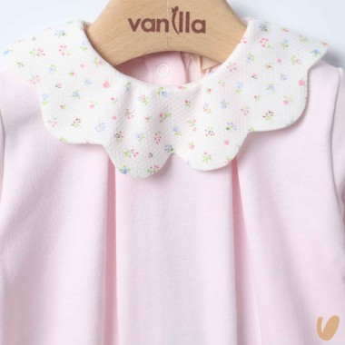 Tutina cotone piquè fiori Tutina