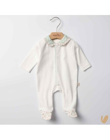 Vichy cotton suit and flowers