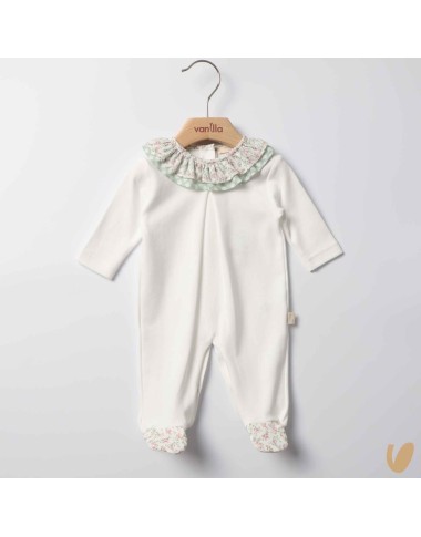 Tutina cotone vichy e fiori Tutina