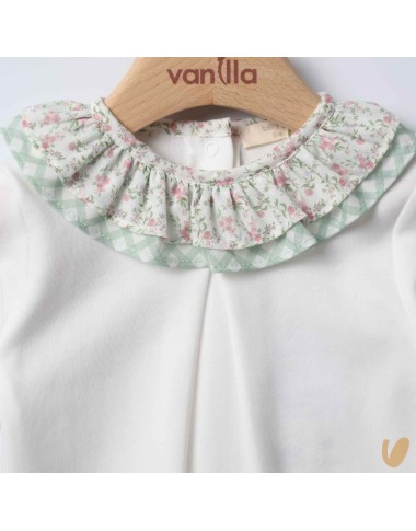 Vichy cotton suit and flowers