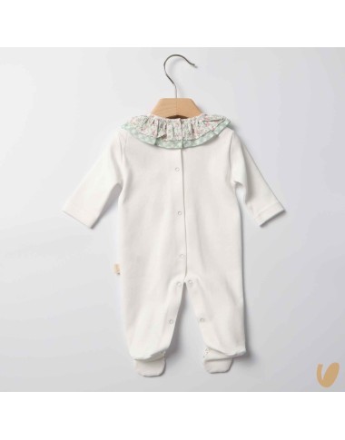 Vichy cotton suit and flowers