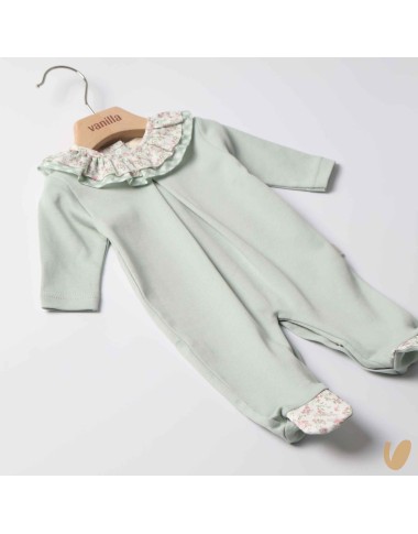 Tutina cotone vichy e fiori Tutina