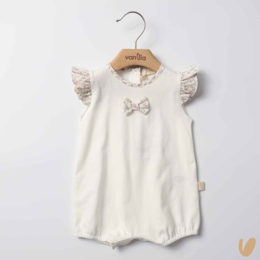 Pagliaccetto cotone fiori Completo e Pagliaccetto