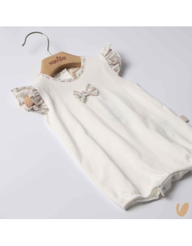 Pagliaccetto cotone fiori Completo e Pagliaccetto