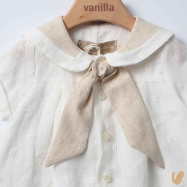 Pagliaccetto in lino marinaretto Completo e Pagliaccetto