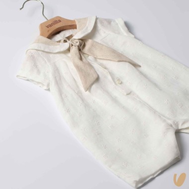 Pagliaccetto in lino marinaretto Completo e Pagliaccetto