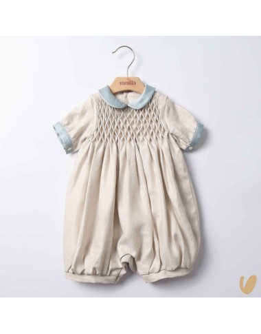 Pagliaccetto punto smock lino Completo e Pagliaccetto