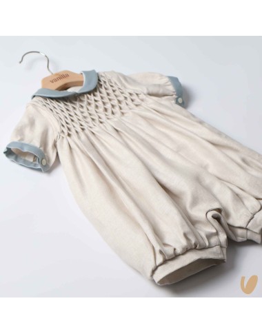 Pagliaccetto punto smock lino Completo e Pagliaccetto