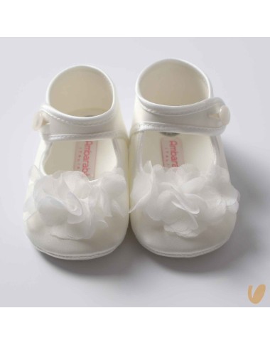 Satin flowers shoe