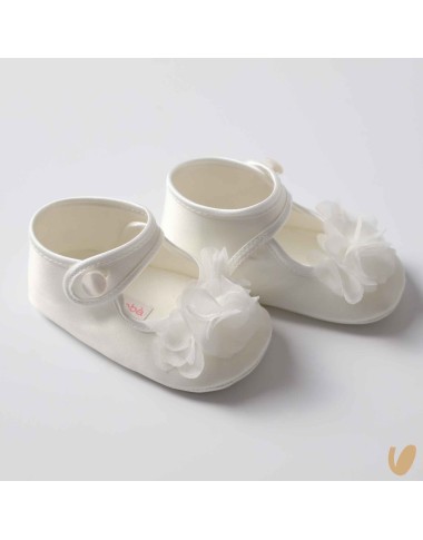 Satin flowers shoe