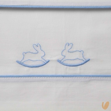 Set lenzuola carrozzino coniglietti Coperta e Lenzuola
