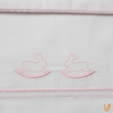 Set lenzuola carrozzino coniglietti Coperta e Lenzuola