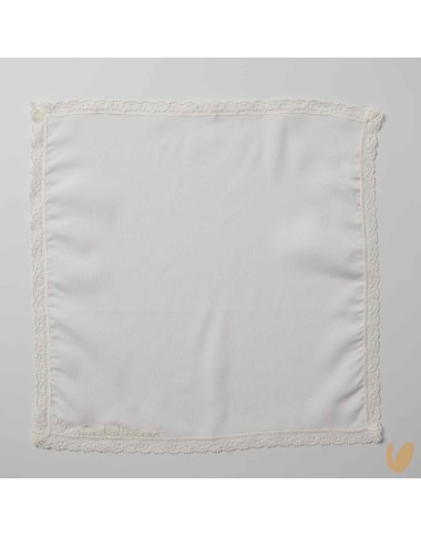 Hand embroidered baptismal silk muslin