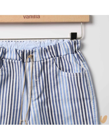 Barrel striped denim