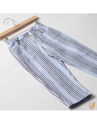 Barrel striped denim