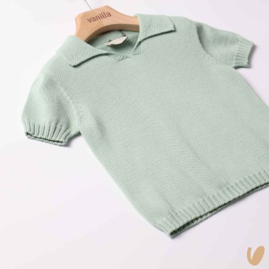 Polo puro filo di cotone Cardigan e Maglia