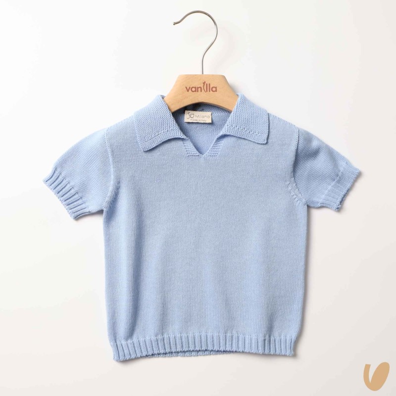 Polo puro filo di cotone Cardigan e Maglia