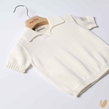 Polo puro filo di cotone Cardigan e Maglia