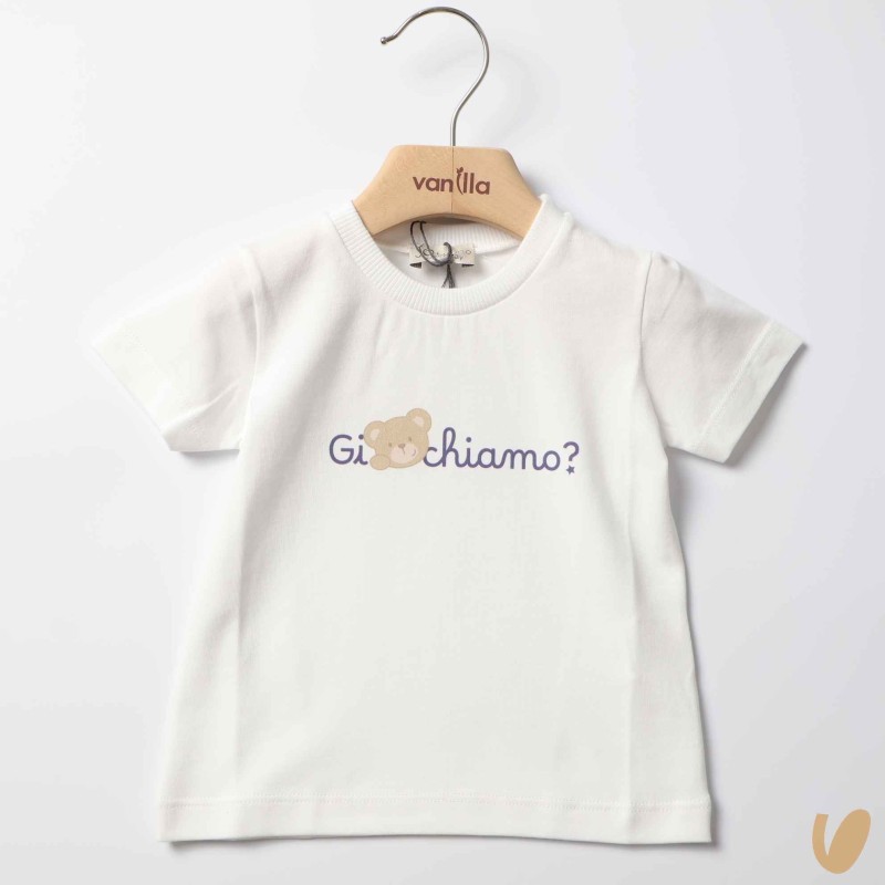 T-shirt "Giochiamo" con orsetto T-Shirt e Camicia