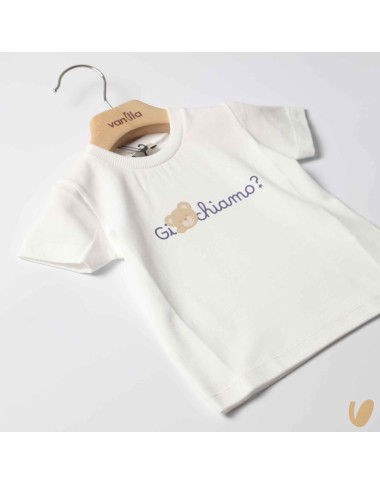 "Let's play" t-shirt with bear