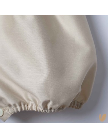 Pagliaccetto in shantung di cotone Battesimo