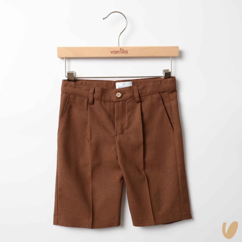 Bermuda all'inglese in lino jeans e Bermuda